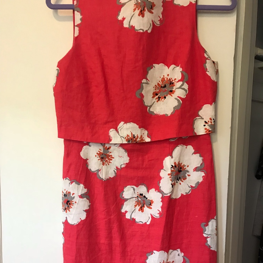 Linen floral dress
